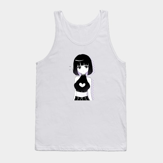 Gothic Anime Girl Tank Top by spiderprincess